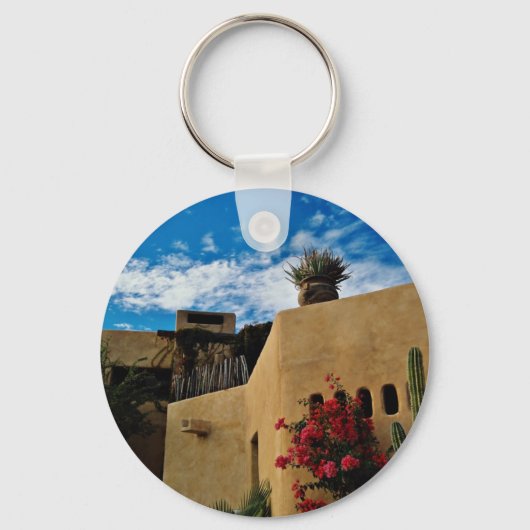 バハ，メキシコの花Cabo San Lucas キーホルダー (正面)