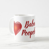 ババからのババのPoopchik及びハートのウクライナのマグ コーヒーマグカップ (正面左)