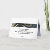 ババとスカーフェイスのワイルドホースのグリーティングカード サンキューカード (裏面)