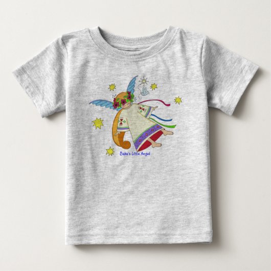 ババの小さな天使 ベビーTシャツ (正面)