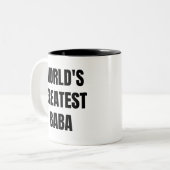 ババの父への世界一のババのプレゼント ツートーンマグカップ (正面左)