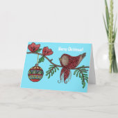 ババの鳥のクリスマスのウクライナの民芸 シーズンカード (正面)