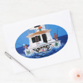 ババス船 楕円形シール (封筒)