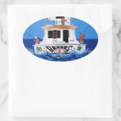 ババス船 楕円形シール (バッグ)