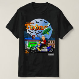 ババズカートゥーンバイクもしくは自転車に乗る人ティー Tシャツ