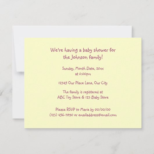 バババアベビー 招待状 (裏面)