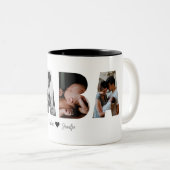 ババフォトコラージギフト父の日またはおじいちゃん ツートーンマグカップ (正面右)