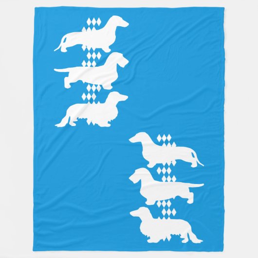 ババリアの州- 3ドイツ違うダシュント フリースブランケット (正面)