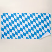 ババリアの旗色のドイツの州 ビーチタオル (正面)