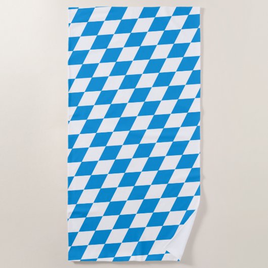 ババリアの旗色のドイツの州 ビーチタオル (正面)