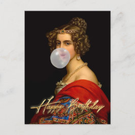 ババリアの美女とバブルガム ハッピーバースデー ポストカード