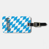 ババリアドイツダイヤモンド国旗のデザイン ラゲッジタグ (正面横)