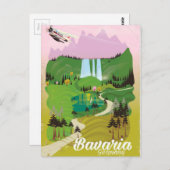 ババリアドイツランドスケーププリント ポストカード (正面/裏面)