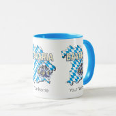 ババリアドイツレトロ連邦州地図エーデルワイス マグカップ (正面右)