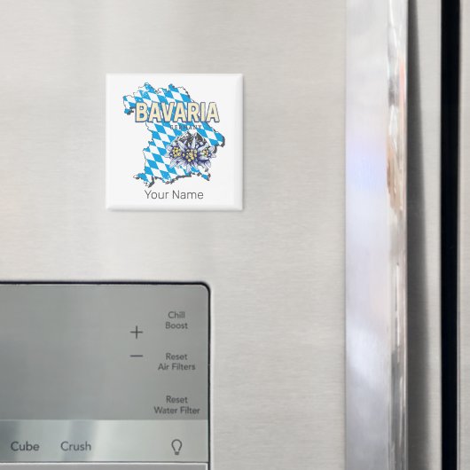 ババリアドイツレトロ連邦州地図エーデルワイス マグネット (インサイチュ (冷蔵庫))