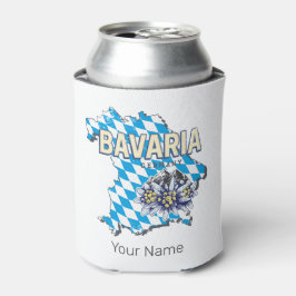 ババリアドイツレトロ連邦州地図エーデルワイス 缶クーラー