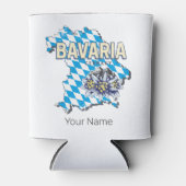 ババリアドイツレトロ連邦州地図エーデルワイス 缶クーラー (正面)