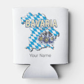 ババリアドイツレトロ連邦州地図エーデルワイス 缶クーラー (裏面)