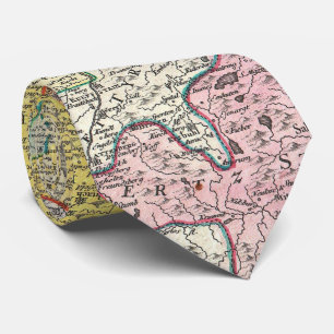 ババリアドイツ(1728年)のヴィンテージの地図 ネクタイ