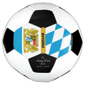 ババリアパーソナライズされた国旗とサッカーの写真 サッカーボール (回転)