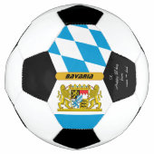 ババリアパーソナライズされた国旗とサッカーの写真 サッカーボール (正面)