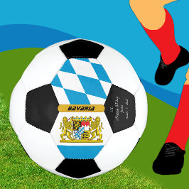 ババリアパーソナライズされた国旗とサッカーの写真 サッカーボール