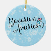 ババリアンアメリカンハートホリデーデコレーション セラミックオーナメント (正面)
