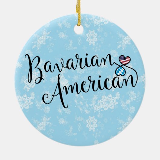 ババリアンアメリカンハートホリデーデコレーション セラミックオーナメント (裏面)