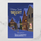 ババリアンタウン白熱［赤熱］光を放つライツスノーヴィレッジ 箔シーズンカード (正面)