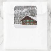 ババリア伝統的リアの木造の家 スクエアシール (バッグ)