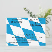 ババリア州旗を持つベビーシャワー招待状 招待状 (スタンド正面)