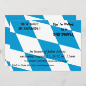 ババリア州旗を持つベビーシャワー招待状 招待状 (正面/裏面)