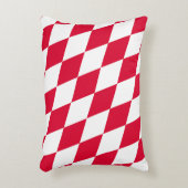ババリア赤と白ダイヤモンド国旗のパターン アクセントクッション (正面(垂直))