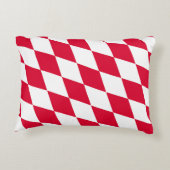 ババリア赤と白ダイヤモンド国旗のパターン アクセントクッション (裏面)