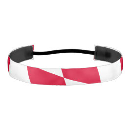 ババリア赤と白ダイヤモンド国旗のパターン アスレチックヘッドバンド