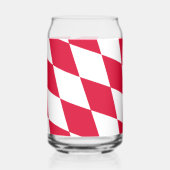 ババリア赤と白ダイヤモンド国旗のパターン ガラス缶 (裏面)