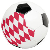 ババリア赤と白ダイヤモンド国旗のパターン サッカーボール (3/4)