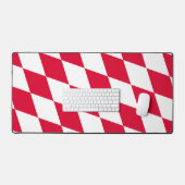 ババリア赤と白ダイヤモンド国旗のパターン デスクマット (キーボード&マウス)