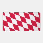 ババリア赤と白ダイヤモンド国旗のパターン デスクマット (正面)