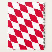 ババリア赤と白ダイヤモンド国旗のパターン プランナー手帳 (裏面)