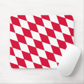 ババリア赤と白ダイヤモンド国旗のパターン マウスパッド (マウス)