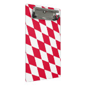 ババリア赤と白ダイヤモンド国旗のパターン ミニクリップボード (アングル)