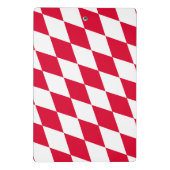 ババリア赤と白ダイヤモンド国旗のパターン ミニクリップボード (裏面)