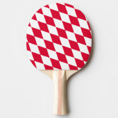 ババリア赤と白ダイヤモンド国旗のパターン 卓球ラケット (正面)