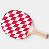 ババリア赤と白ダイヤモンド国旗のパターン 卓球ラケット (横)