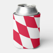 ババリア赤と白ダイヤモンド国旗のパターン 缶クーラー (缶正面)