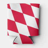 ババリア赤と白ダイヤモンド国旗のパターン 缶クーラー (正面)