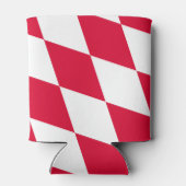 ババリア赤と白ダイヤモンド国旗のパターン 缶クーラー (裏面)