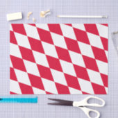 ババリア赤と白ダイヤモンド国旗のパターン 薄葉紙 (クラフト)