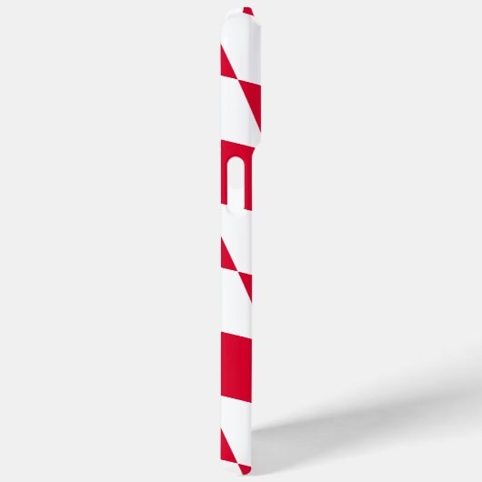 ババリア赤と白ダイヤモンド国旗のパターン Case-Mate iPhoneケース (裏面 / 右)